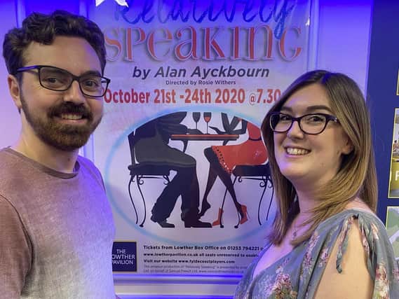 Tim Withers and Sophie Cartmell are among the cast of Relatively Speaking at Lytham's Lowther Pavilion