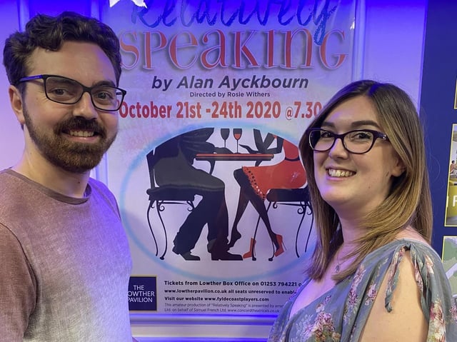 Tim Withers and Sophie Cartmell are among the cast of Relatively Speaking at Lytham's Lowther Pavilion