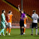 Blackpool saw James Husband sent off early on during Tuesday's match with Charlton Athletic