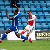 Ched Evans scores to seal Fleetwood's win at Gillingham