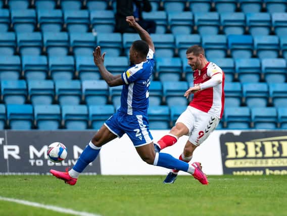 Ched Evans scores to seal Fleetwood's win at Gillingham