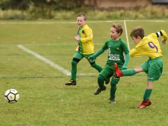 Under-7s action from Fishers Field between Foxhall and St Annes Yellows