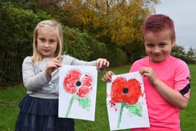 Bella and Ben have been busy painting poppies for their windows

Photos by Neil Cross