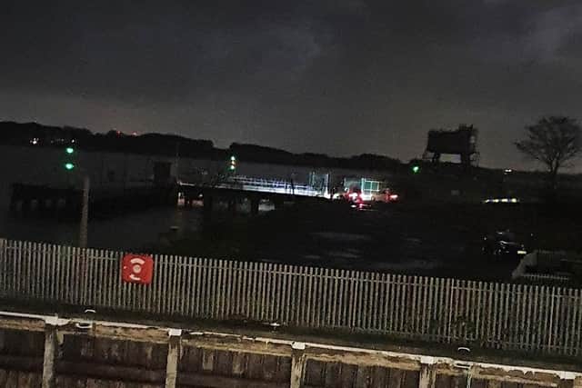 The incident happened near the old Stena Line ferry terminal at Fleetwood Port