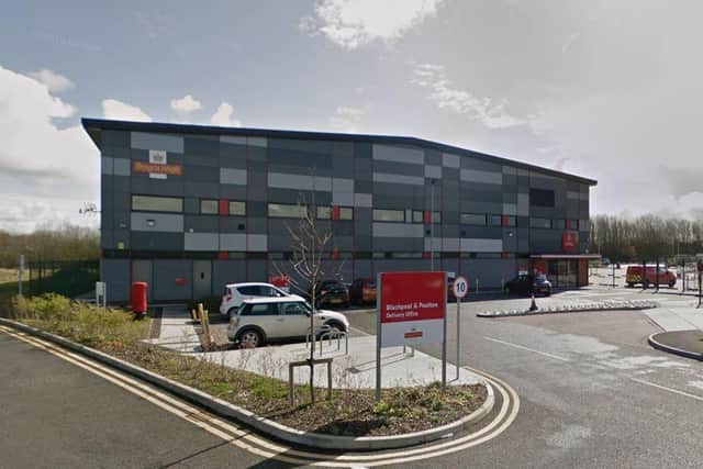 Three staff members have tested positive for COVID-19 at the Royal Mail Delivery Office in Hawkins Place, Blackpool this week. Pic: Google