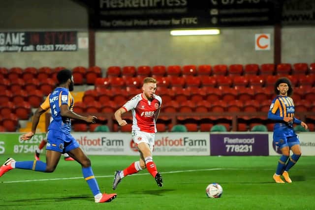 Callum Camps notched another goal for Fleetwood Town   Picture: Stephen Buckley/PRiME Media Images Limited