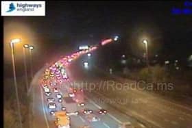 The scene tonight on the M6