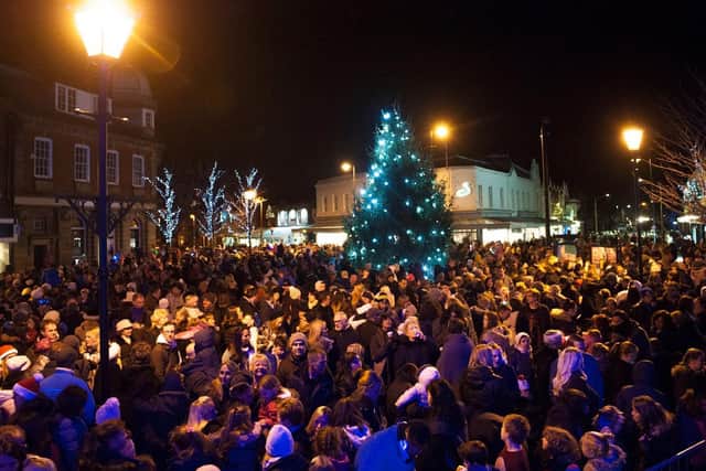 The crowd at last year's Lytham switch-on