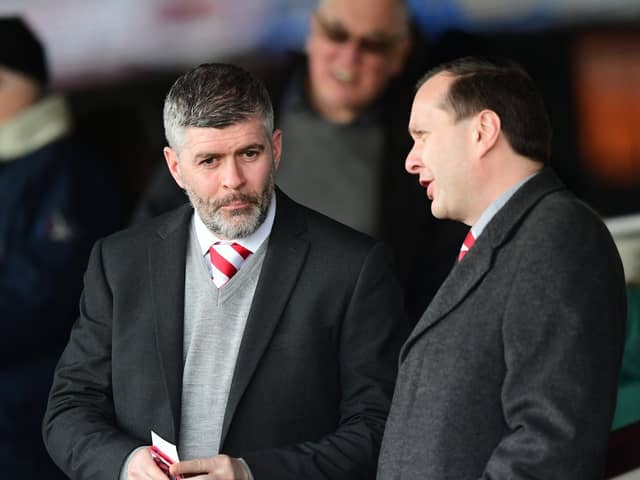 Steve Curwood (left) took his case for financial support for football to Westminster this week