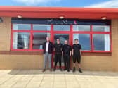 Jake Adams, second left, with members of the Mina Group team at the new offfices