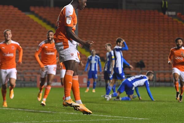 Sullay Kaikai celebrates Tuesday's winning goal against Wigan Athletic