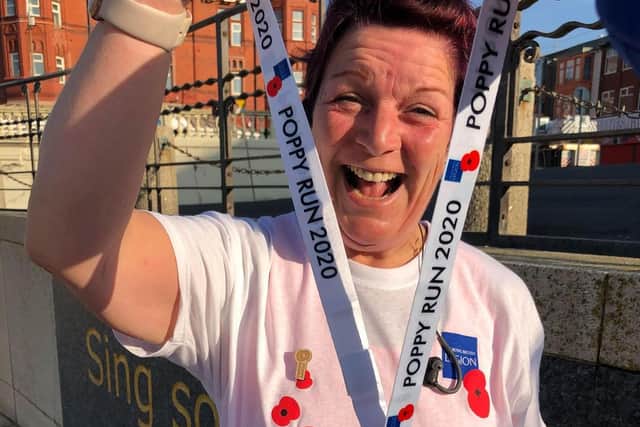 Anita Mellor from Anchorsholme ran 11km to raise money for the Royal British Legion during the coronavirus lockdown.
