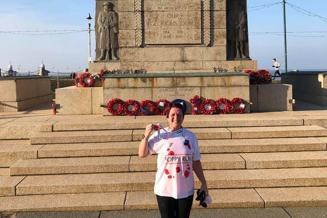 Anita Mellor from Anchorsholme ran 11km to raise money for the Royal British Legion during the coronavirus lockdown.