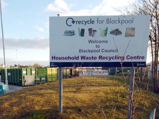 Blackpool's household waste recycling centre at Bristol Avenue, Bispham