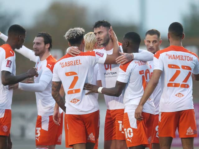 Blackpool booked their FA Cup second round spot with victory at Eastbourne Borough