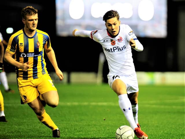 Nick Haughton was AFC Fylde's midweek matchwinner   Picture: Steve McLellan