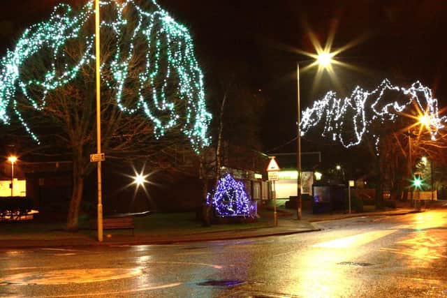 Thornton village Christmas lights, 2018.
