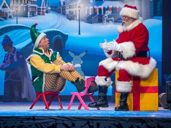 Tam Ryan (left) in the stage production of Elf