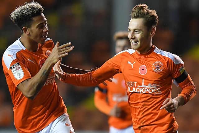 Dan Kemp got Blackpool up and running with his first goal for the club