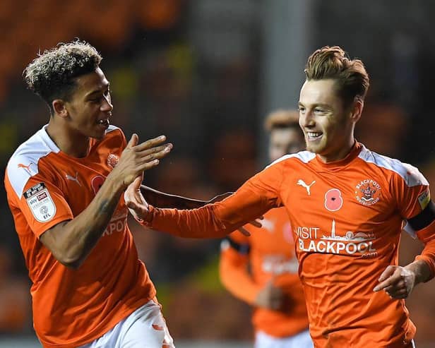 Dan Kemp got Blackpool up and running with his first goal for the club