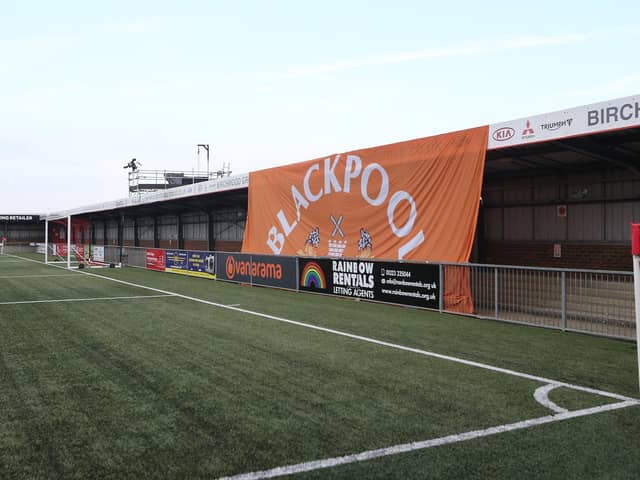 Blackpool fans might not have been at Eastbourne Borough but the club still made a worthy financial gesture to their hosts