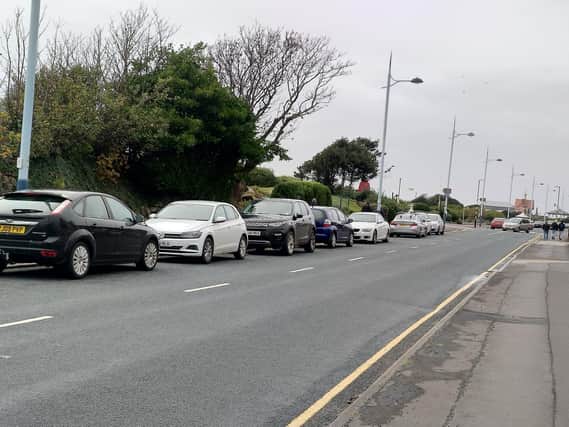 Cars parked on St Annes Promenade - under the proposals, this area would have pay and display machines