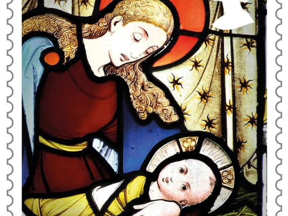 See letter from Chris Barwise. Picture courtesy of Royal Mail. Christmas stamp showing The Virgin and Child at St Andrew’s Church, Coln Rogers, Gloucestershire