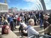 Crowds enjoying a previous air show in Blackpool