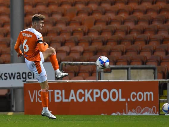 Ethan Robson is among those Blackpool players back available to Neil Critchley for Saturday's trip to Peterborough