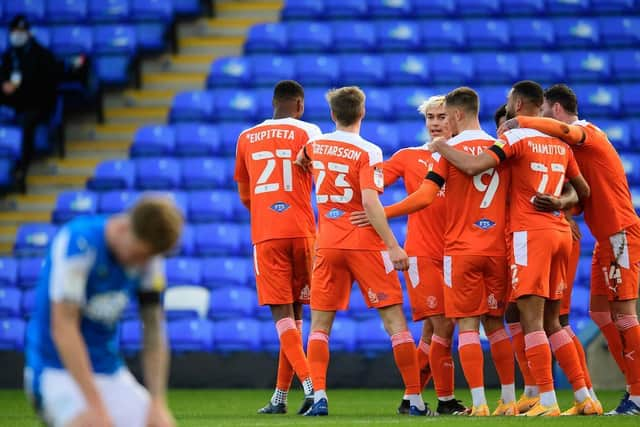 Jerry Yates celebrates his fourth goal in his last five matches