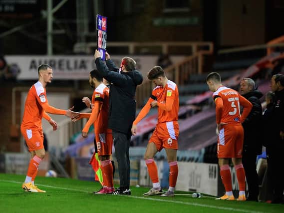 Ethan Robson, Keshi Anderson and Ben Woodburn were all introduced at the same time during Blackpool's win at Peterborough on Saturday