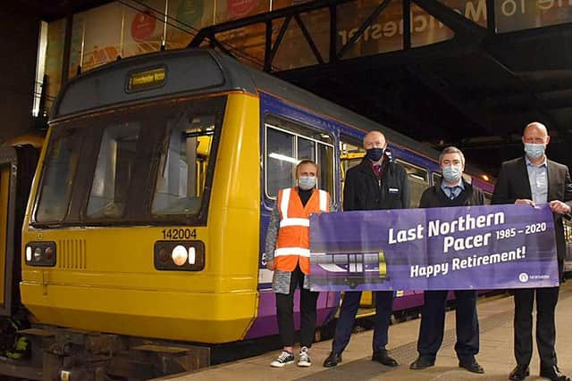 The last Northern Pacer to carry customers being bid a final farewell on its last journey