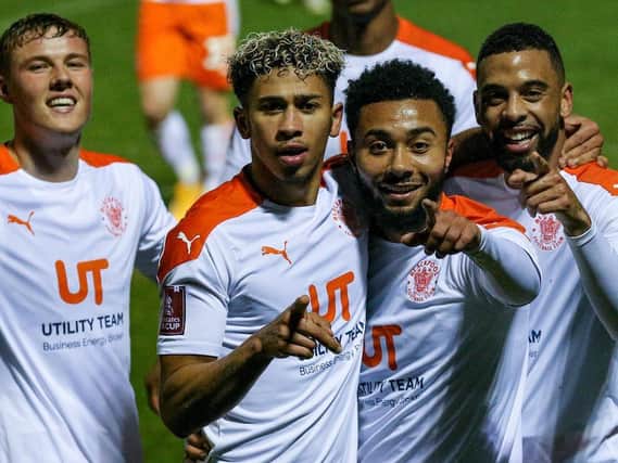 Jordan Gabriel and Grant Ward both scored as Blackpool eased to a 4-0 win