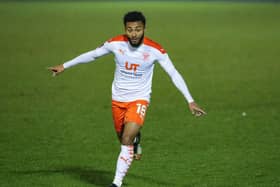 Grant Ward celebrates scoring in Saturday's FA Cup win at Harrogate