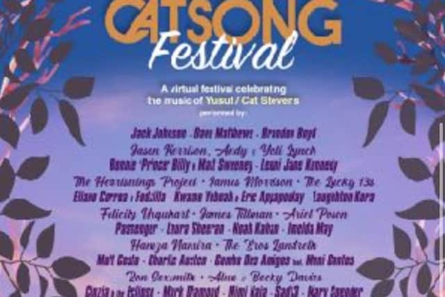 CatSong Festival premieres on December 5 on Cat Steven's You Tube channel.