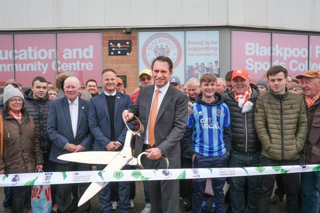 This week marked a year since Simon Sadler officially opened the Community Trust’s new £400,000 Education and Community Centre at Bloomfield Road   Picture: Martin Bostock