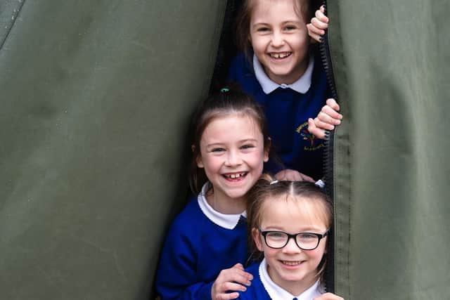 Peek-a-boo.... the new outdoor classroom at Mereside Primary Academy