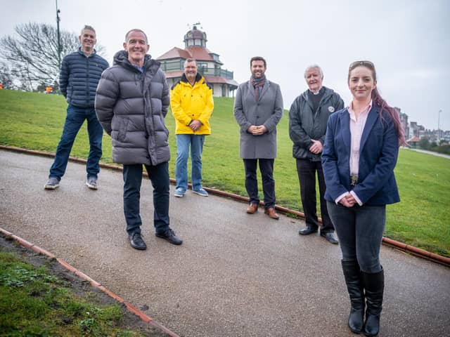 Members of the Future Fleetwood partnership include (from left) Steve Simpson, Mark Spencer, Mark Bowen, Dave McPartlin, Fr Alf Hayes and Lucy MacNeill