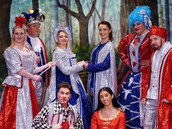 The cast of Lowther Pavilion's Jack and the Beanstalk, who are taking part in the concert as well as their festive panto