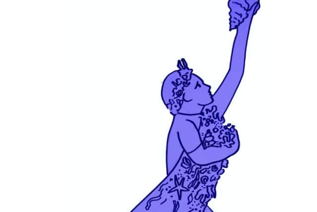 An artist's impression of the mermaid statue