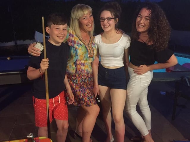 Jane Ireland, second from left, with her children Holly, Macy and Marshall Metcalfe
