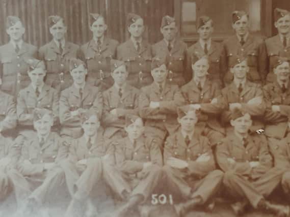 RAF Manston, Kent 1942. Kenneth is pictured on the back row, fifth from left. Circular pic, opposite  page: RAF training in Blackpool. Below - Kenneth’s medals