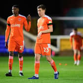 Daniel Gretarsson, right, was left out of Blackpool's squad on Saturday