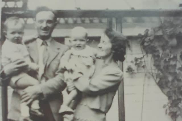 Kenneth and Marion Bevan with their boys John (left) and Robin.