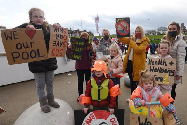 People of all ages joined the Fleetwood swimming pool protest