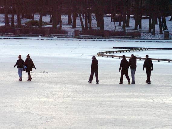 Youngster were being warned about the dangers of walking on thin ice in Stanley Park