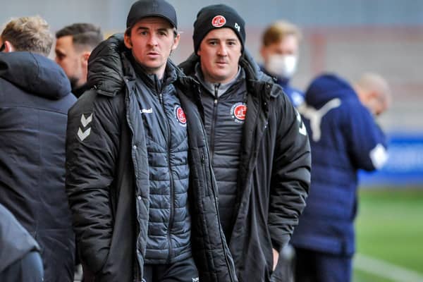 Joey Barton (front left) says Ched Evans' fall from favour presents an opportunity to another member of his Fleetwood Town squad