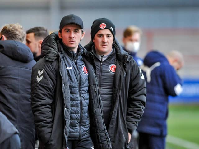 Joey Barton (front left) says Ched Evans' fall from favour presents an opportunity to another member of his Fleetwood Town squad