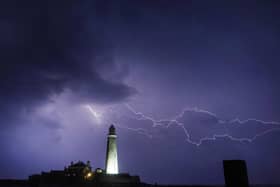 Three people were admitted to hospital after being the “victim of lightning”