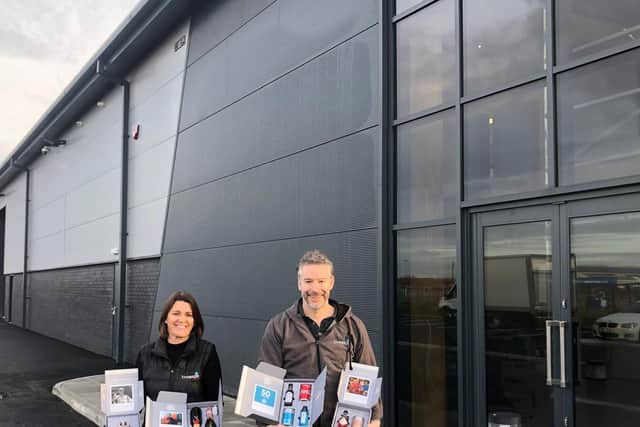 Jane and David Charnley launch A Toast in the Post at their new business premises off Amy Johnson Way